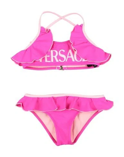 Versace Young Babies'  Toddler Girl Bikini Fuchsia Size 5 Polyamide, Elastane In Pink