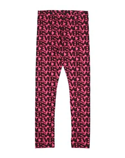 Versace Young Babies'  Toddler Girl Leggings Fuchsia Size 6 Cotton, Elastane In Pink