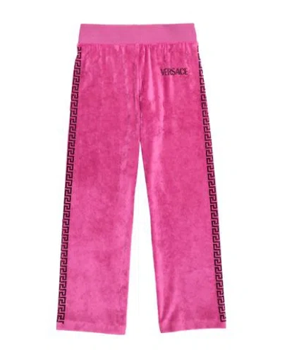 Versace Young Babies'  Toddler Girl Pants Fuchsia Size 4 Polyester, Elastane, Glass, Cotton In Pink