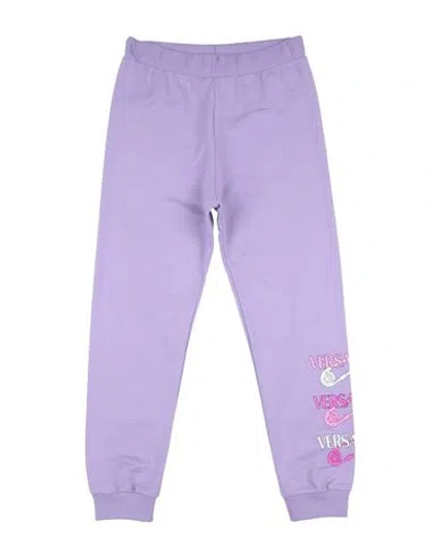 Versace Young Babies'  Toddler Girl Pants Lilac Size 6 Cotton, Elastane In Purple