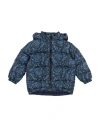 Versace Young Toddler Girl Puffer Midnight Blue Size 6 Polyester In Blue
