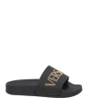 VERSACE YOUNG VERSACE YOUNG TODDLER GIRL SANDALS BLACK SIZE 10C LEATHER