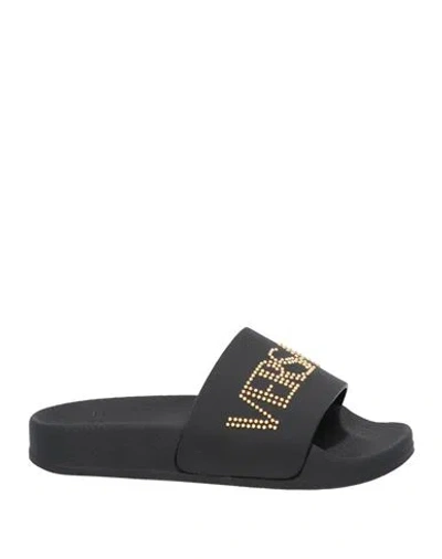 Versace Young Babies'  Toddler Girl Sandals Black Size 10c Leather