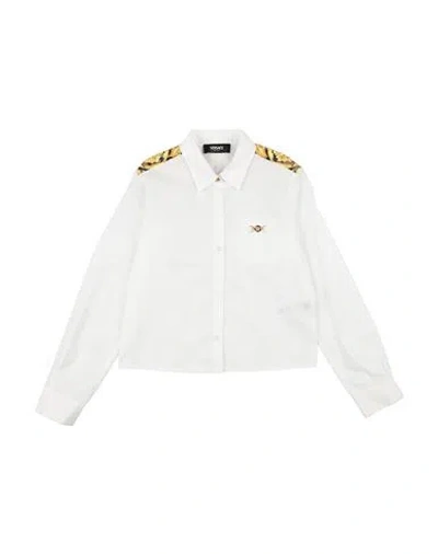 Versace Young Babies'  Toddler Girl Shirt White Size 6 Cotton In Neutral