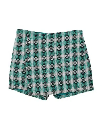 Versace Young Babies'  Toddler Girl Shorts & Bermuda Shorts Green Size 6 Virgin Wool, Metallic Polyester, Pol