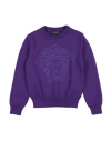 Versace Young Babies'  Toddler Girl Sweater Purple Size 6 Virgin Wool, Viscose