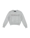 Versace Young Toddler Girl Sweater Silver Size 6 Acetate, Polyamide, Metallic Polyester, Elastane In Silver