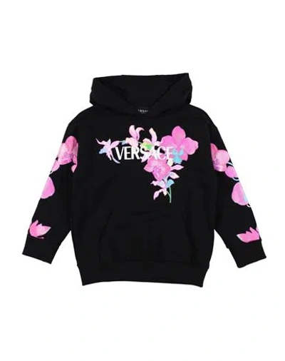 Versace Young Babies'  Toddler Girl Sweatshirt Black Size 5 Cotton, Elastane