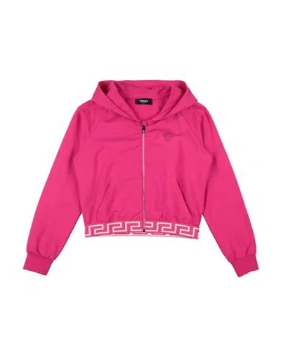 Versace Young Babies'  Toddler Girl Sweatshirt Fuchsia Size 4 Cotton, Elastane In Pink