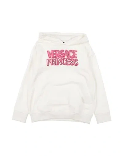 Versace Young Babies'  Toddler Girl Sweatshirt Off White Size 6 Cotton, Elastane