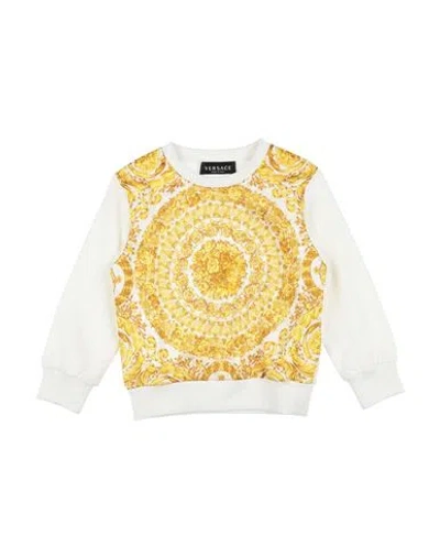 Versace Young Babies'  Toddler Girl Sweatshirt White Size 6 Cotton, Elastane, Polyester
