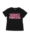 Versace Young Babies'  Toddler Girl T-shirt Black Size 5 Cotton