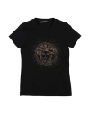Versace Young Babies'  Toddler Girl T-shirt Black Size 6 Cotton, Elastane