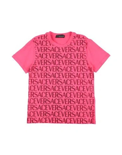 Versace Young Babies'  Toddler Girl T-shirt Fuchsia Size 6 Cotton, Elastane In Pink
