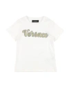 Versace Young Babies'  Toddler Girl T-shirt White Size 4 Cotton, Glass