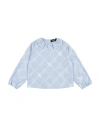 Versace Young Toddler Girl Top Light Blue Size 3 Cotton In Blue