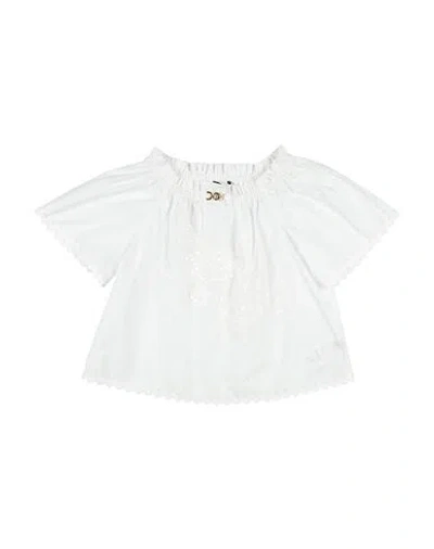 Versace Young Babies'  Toddler Girl Top White Size 6 Cotton, Viscose, Polyester