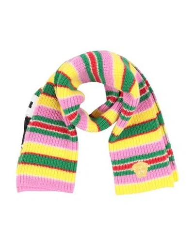 Versace Young Babies'  Toddler Scarf Yellow Size 5 Virgin Wool, Viscose In Multi