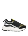 Versace Young Toddler Sneakers Black Size 10c Synthetisches Material In Black