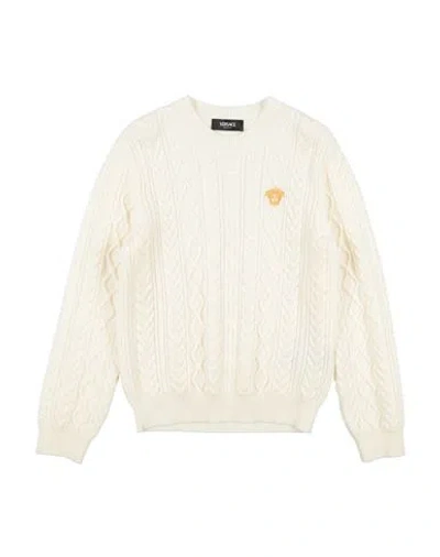Versace Young Babies'  Toddler Sweater Ivory Size 4 Virgin Wool, Viscose In White