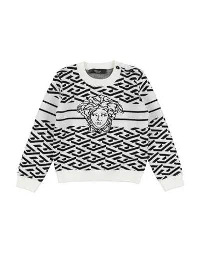 Versace Young Babies'  Toddler Sweater White Size 3 Wool, Cotton