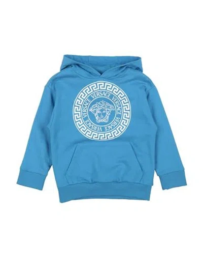 Versace Young Babies'  Toddler Sweatshirt Azure Size 4 Cotton, Elastane In Blue