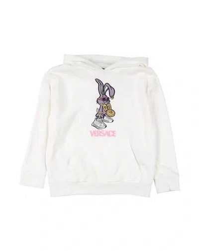 Versace Young Babies'  Toddler Sweatshirt White Size 5 Cotton, Polyester, Acrylic, Wool, Elastane