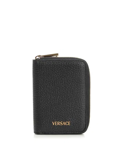 Versace Zip Around Leather Wallet