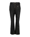Versace Zipper Detailed Leather Pants In Black