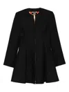 Versace Zip-front Flared Coat