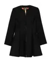Versace Zip-front Flared Coat
