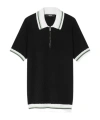 Versace Poloshirt Mit Reissverschluss In Black