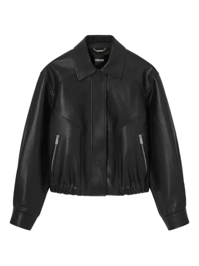 VERSACE LEATHER BLOUSON