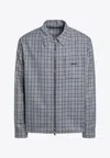Versace Wool Shirt Featuring Embroidery Button Cuffs In Multi