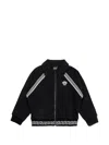 Versace Zip-up Collared Jacket In Black
