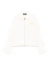 Versace Zip-up Cotton Sweatshirt In White