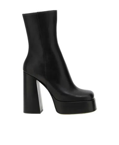 VERSACE VERSACE ZIP-UP PLATFORM ANKLE BOOTS