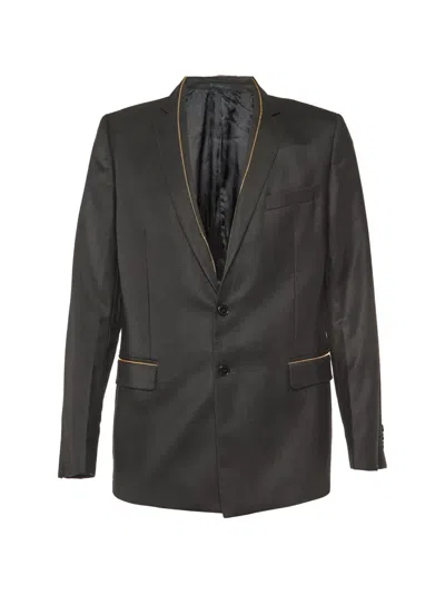 Pre-owned Versace Zip-detail Blazer In Black