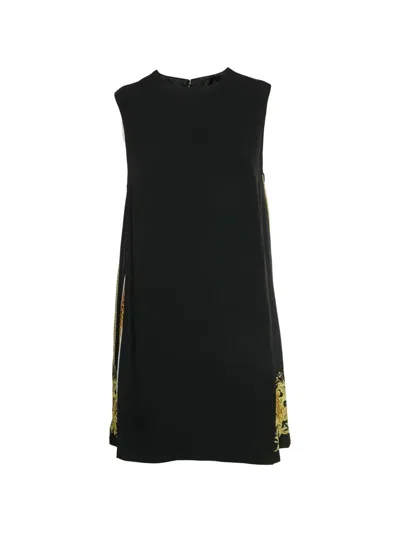 Pre-owned Versace Zip-fastening Sleeveless Mini Dress In Black
