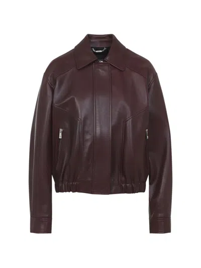 VERSACE ZIPPED LEATHER JACKET