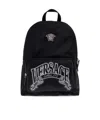 Versace Medusa-logo Backpack In Black