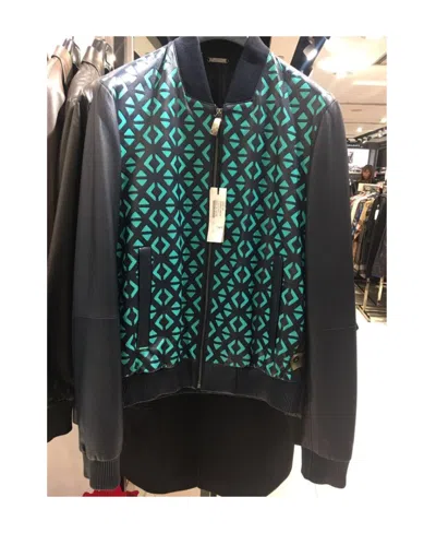 Versace Zipper Casual Jacket In Black