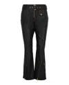 Versace Zipper Detailed Leather Pants In Black