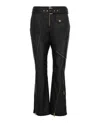 Versace Zipper Detailed Leather Pants In Black