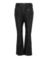 Versace Zipper Detailed Leather Pants In Black