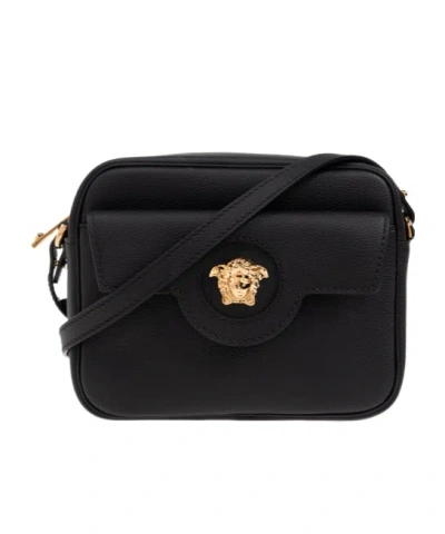 Versace Zipper Single Shoulder In Black