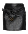 Versace Short Leather Skirt With Belt And Buckle