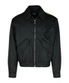 Versace Bomber Jacket Nylon Shoulder Patches In Black
