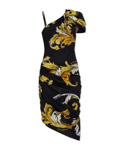 Versace Zippered Dress In Black