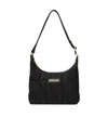 Versace Zippered Shoulder Bag In Black